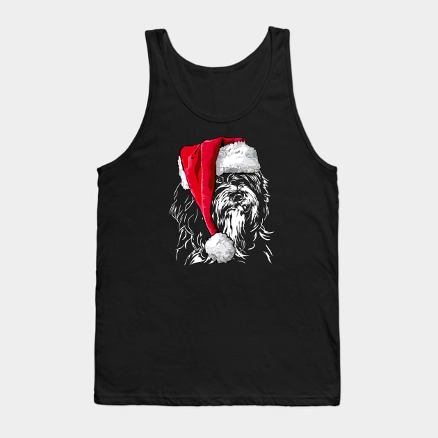 Tibetan Terrier Santa Christmas dog mom gift present Tank Top by wilsigns